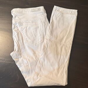 AG Adriano Goldschmied White Denim Jeans The Stevie ankle slim straight